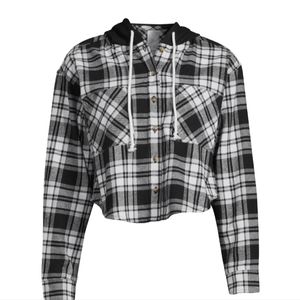 Nobo  Hooded Flannel Shirt